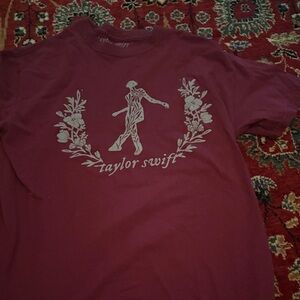 Taylor Swift Burgundy Graphic Tee